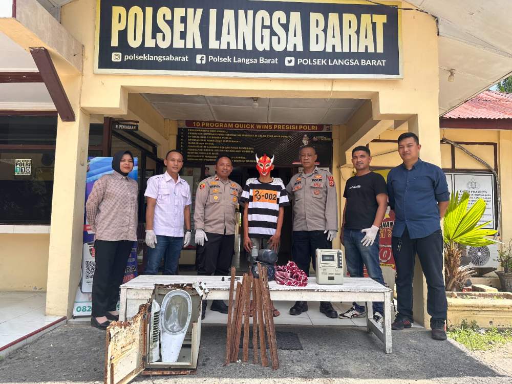 Meresahkan Masyarakat Unit Reskrim Polsek Langsa Barat Amankan MAA Pelaku Tindakan Pencurian Berulang