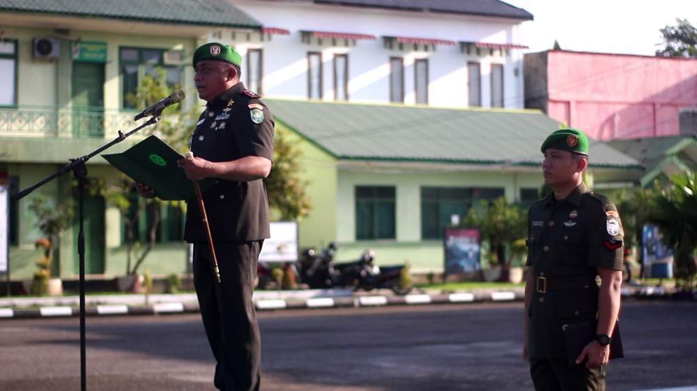 Kodim 0104/Atim Gelar Upacara Hari Juang TNI AD ke-79: “TNI AD Berjuang Bersama Rakyat”