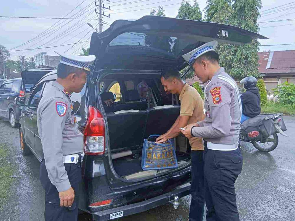 Satlantas Polres Aceh Tamiang Giat Ops Rutin Cegah Guantibmas di Jalan Raya