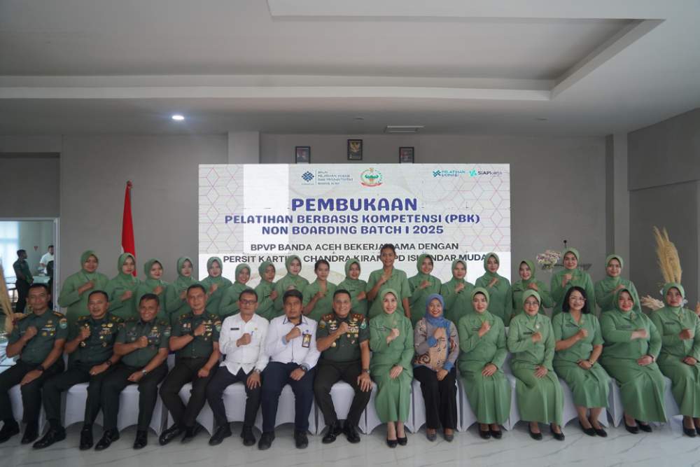 Pangdam IM Dorong Kemandirian Anggota Persit Lewat Program Vokasi dan Produktivitas.