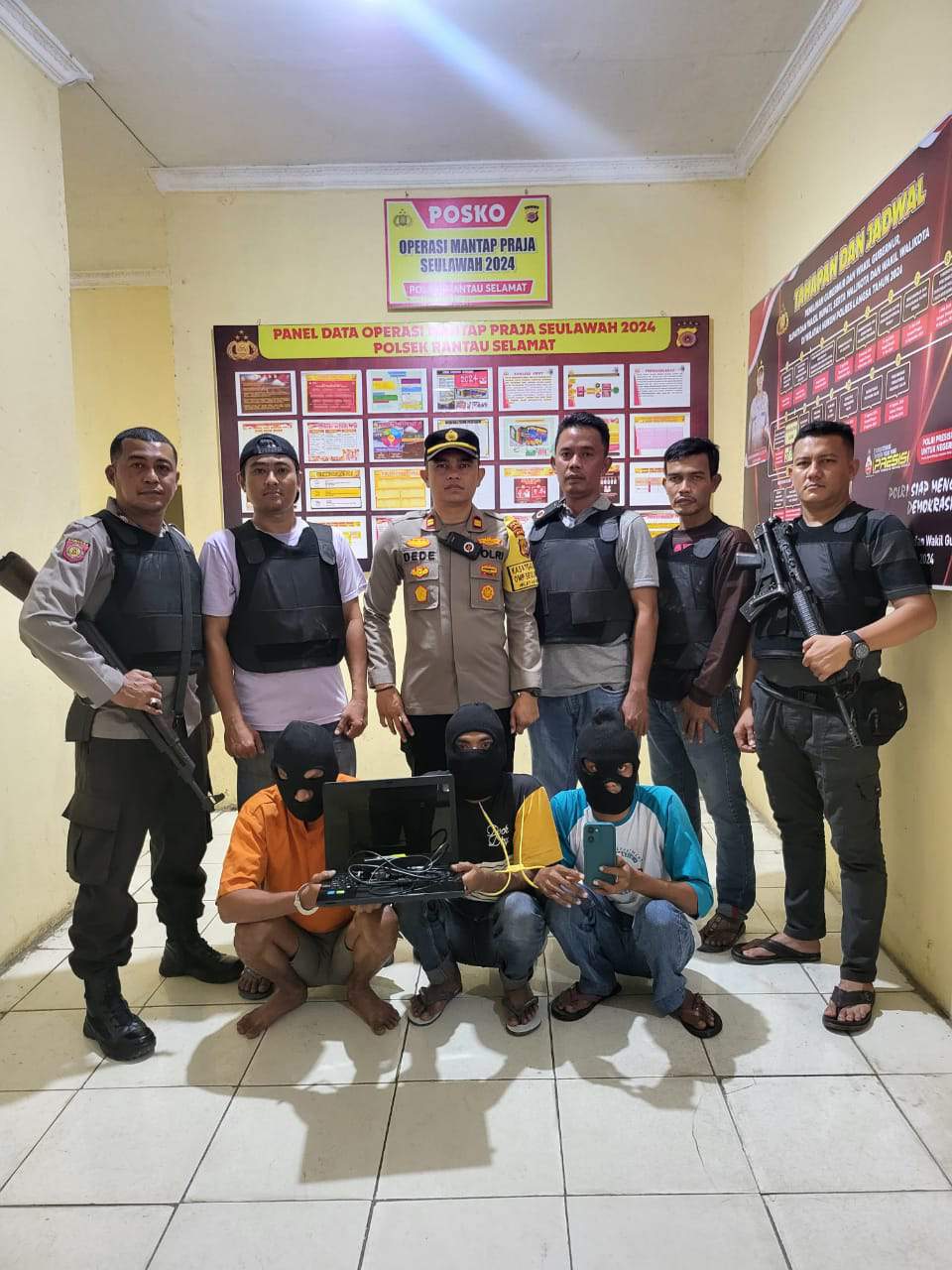 Polsek Rantau Selamat Tangkap Tiga Pelaku Pencurian, Barang Bukti Disita