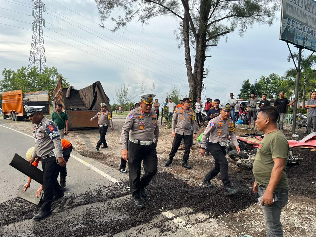 Kapolres Pidie Sebut 5 Orang Meninggal Dalam Kecelakaan Lalu Lintas Di Km 77 Muara Tiga