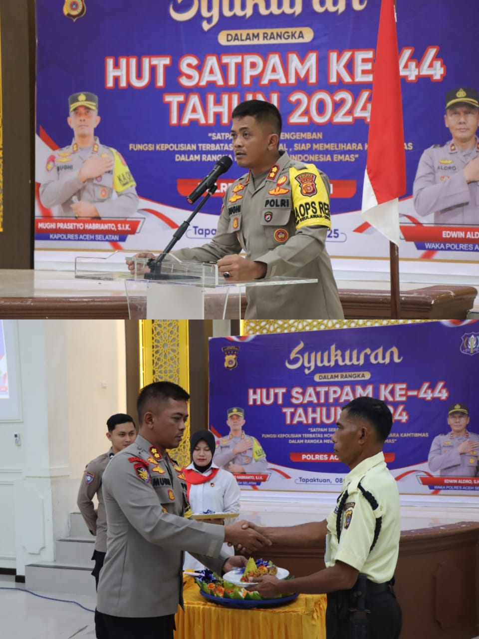 Polres Aceh Selatan Syukuran Dalam Rangka HUT Satpam ke – 44