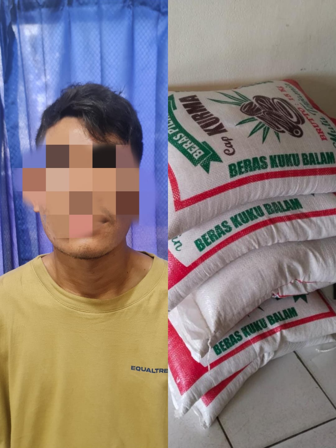 Pria Bawa Kabur Beras di Labuhanhaji Barat Diamankan Sat Reskrim Polres Aceh Selatan