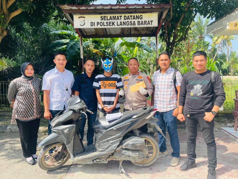 Polsek Langsa Barat Tangkap Pelaku Penggelapan Sepeda Motor