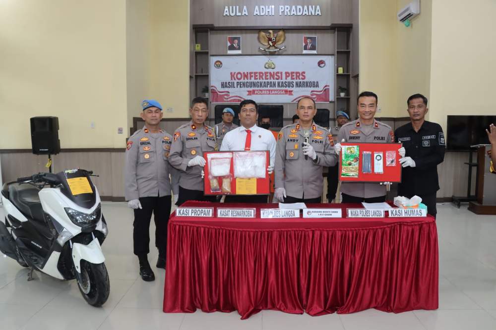 Sat Resnarkoba Polres Langsa Ungkap Peredaran Narkotika Jenis Sabu Seberat 1.417 Gram