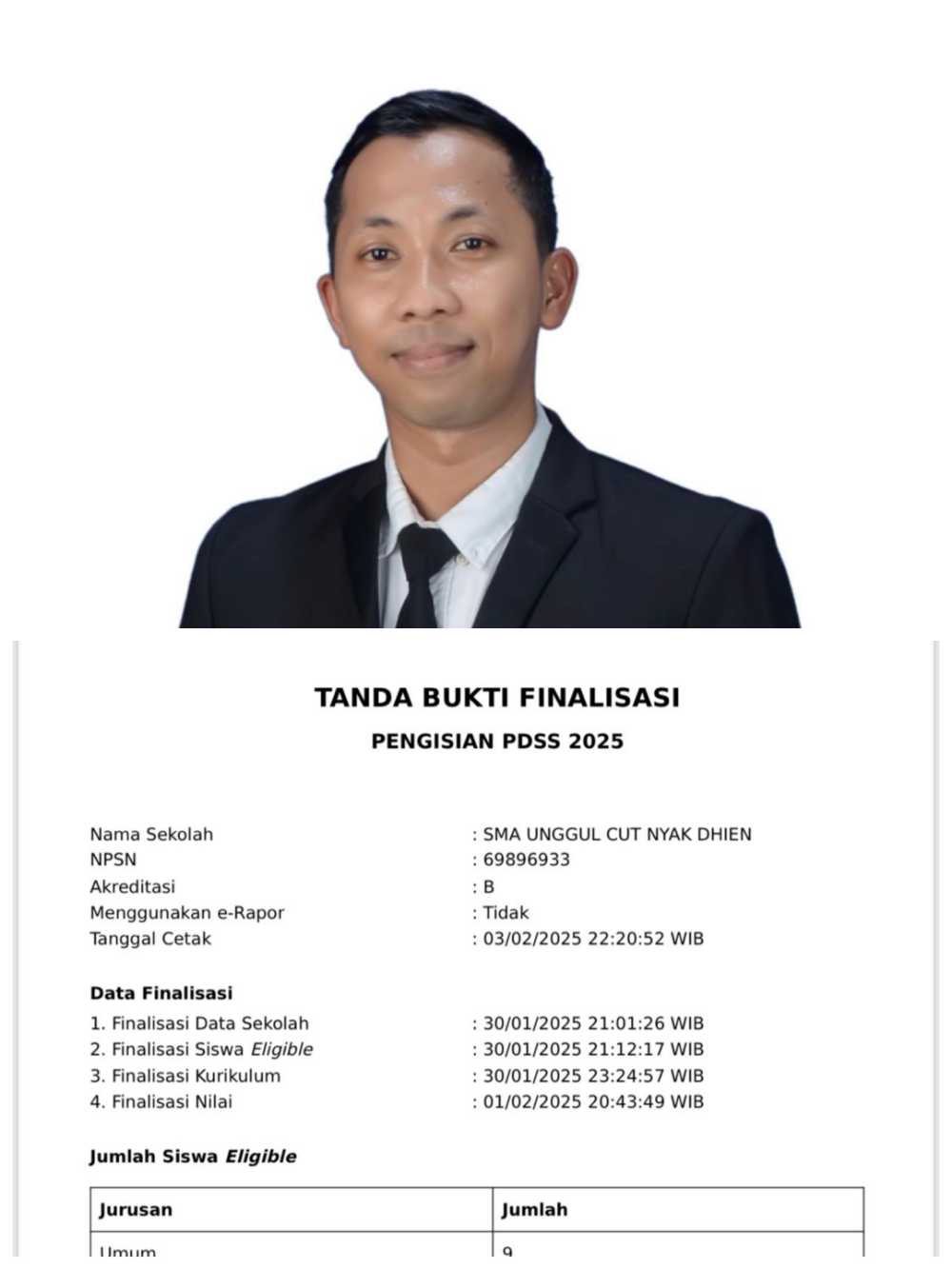 Lengkap Isi PDSS SMA Unggul CND Langsa Mulus Ikuti SNBP.