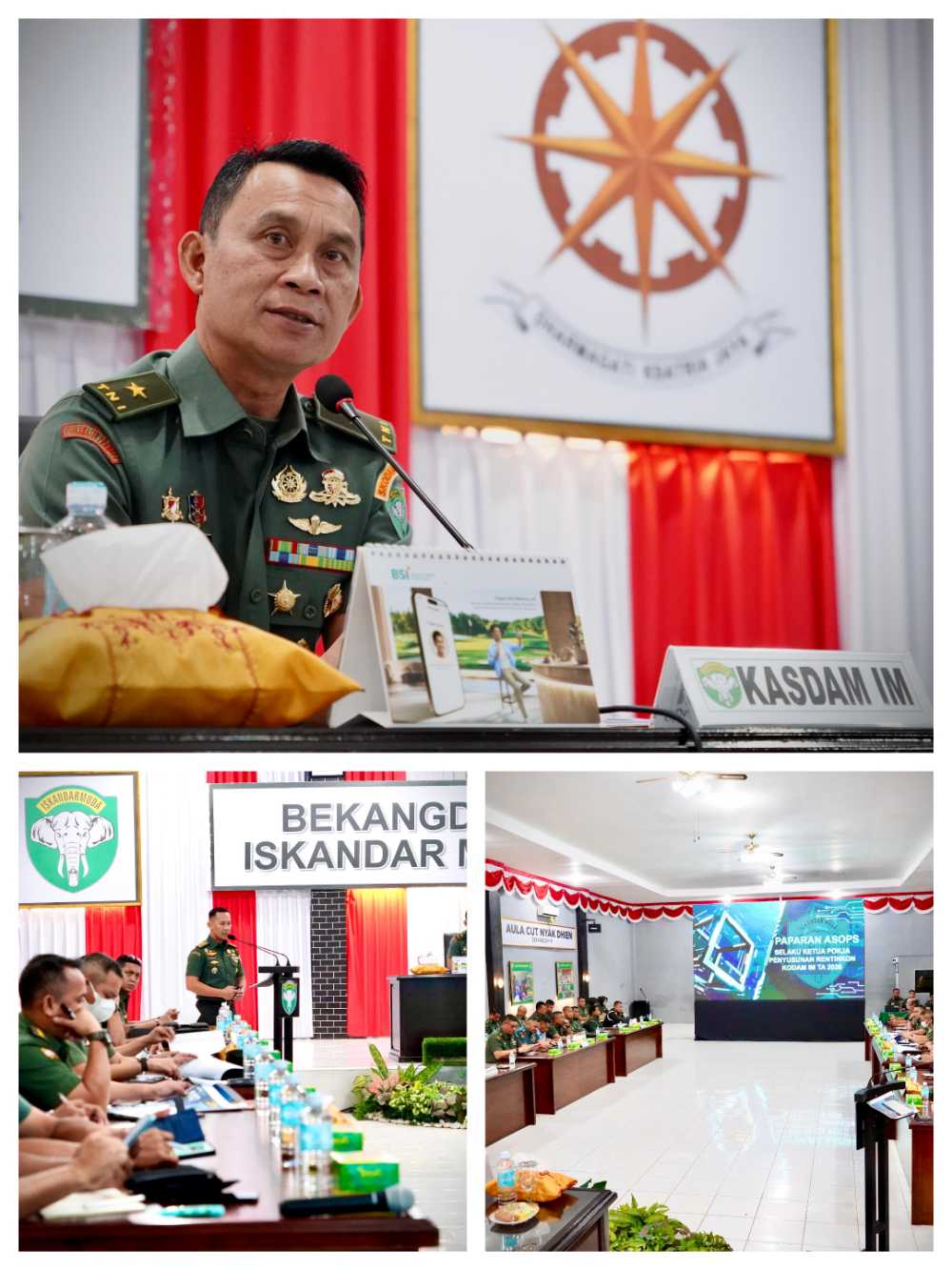 Kasdam IM Pimpin Rakor Penyusunan Rentinkon Tahun 2026.