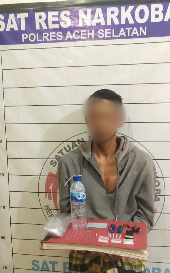 Dukung Asta Cita Presiden RI , Satres Narkoba Polres Aceh Selatan kembali Tangkap seorang Pelaku Tindak Pidana Narkoba