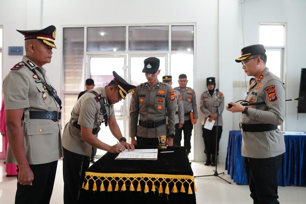 Kapolres Pidie Pimpin Sertijab Wakapolres Pidie