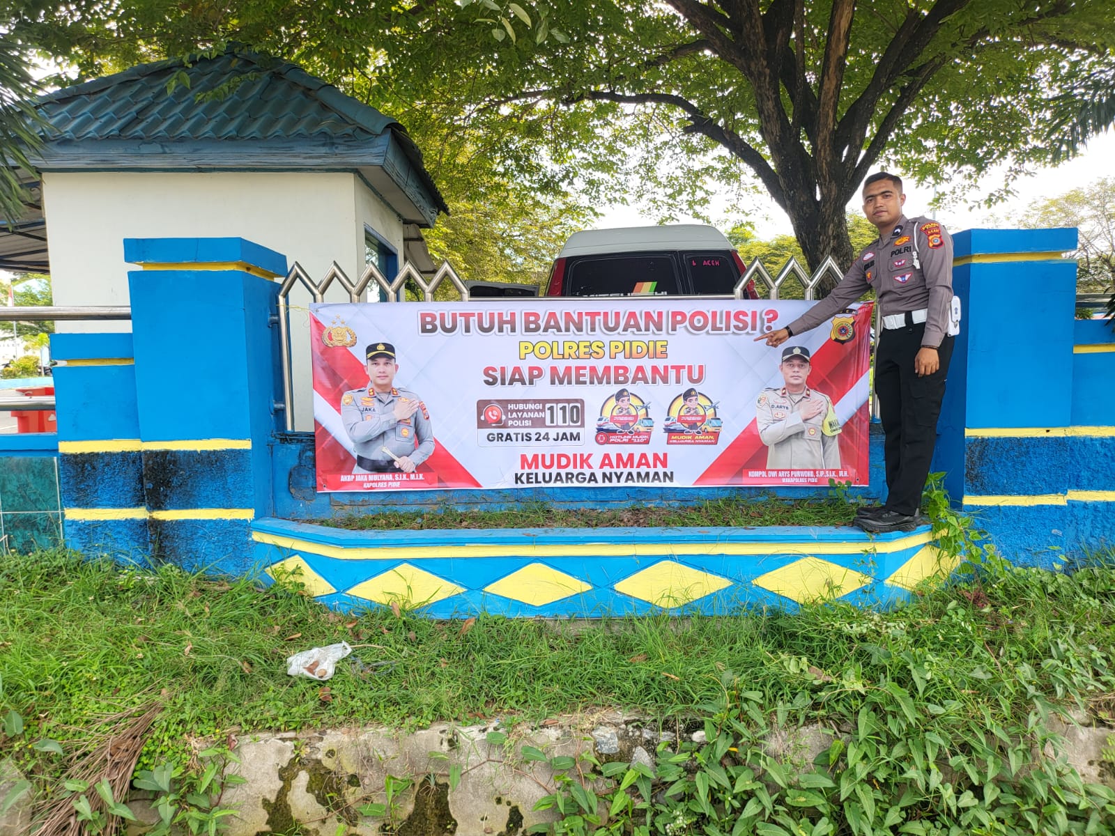 Satlantas Polres Pidie Sosialisasikan Keselamatan Mudik dan Layanan Hotline 110