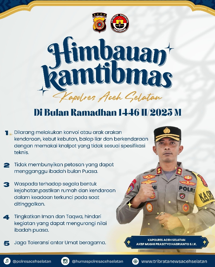 Himbauan Kamtibmas Polres Aceh Selatan dalam Bulan Ramadhan
