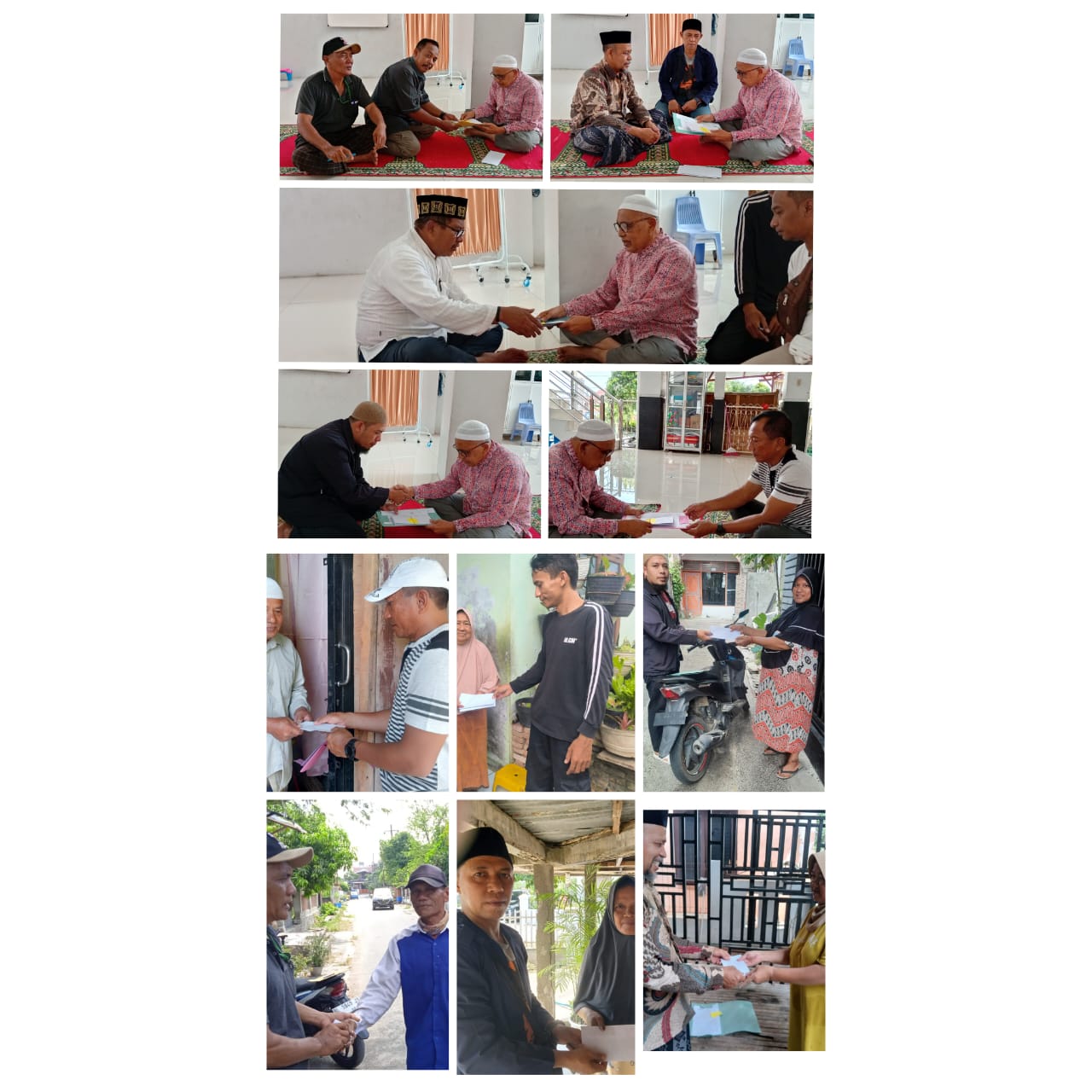 Foto-foto kegiatan pembagian zakat mal oleh Pengurus Baitul Mal Gampong Keuramat, Selasa, 25 Maret 2025.