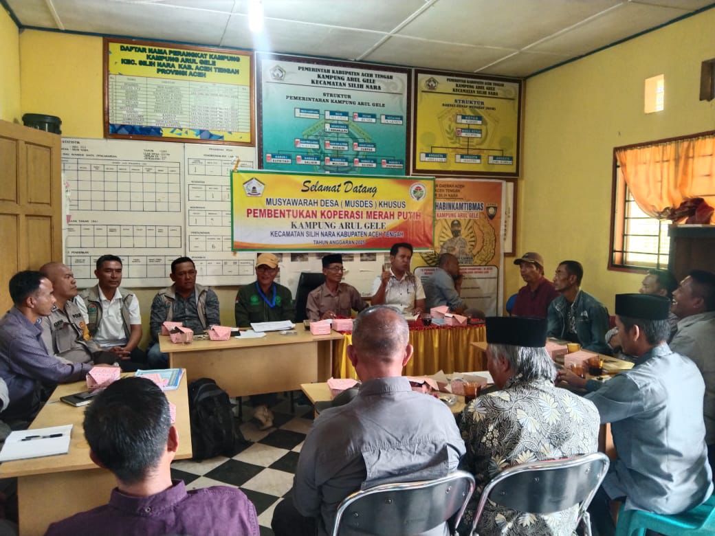Desa Arul Gele Gelar Musyawarah Khusus, Bentuk Koperasi Merah Putih Syariah