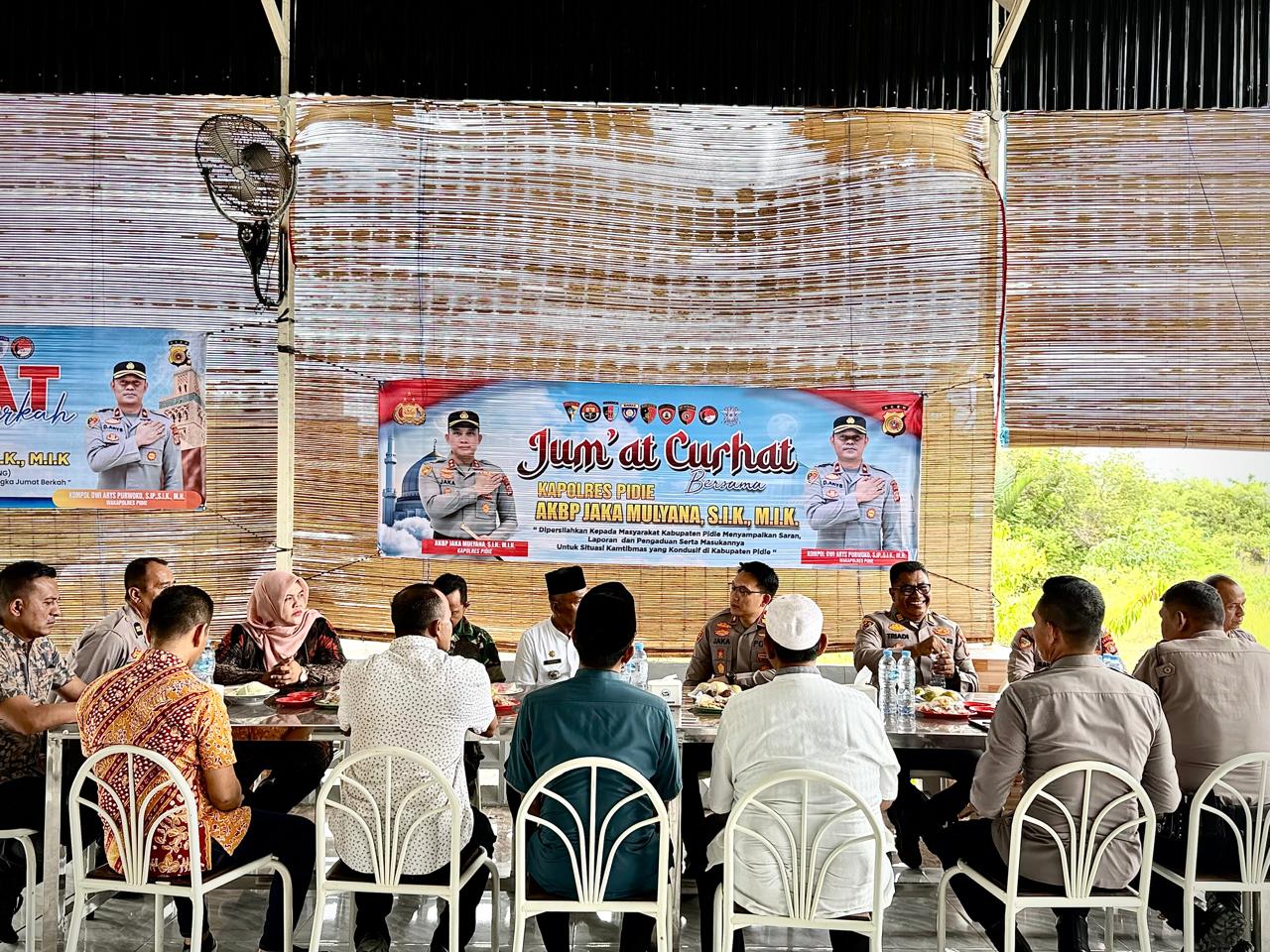 Kapolres Pidie : Banyak Keluhan Masyarakat Yang Disampaikan Saat Jumat Curhat