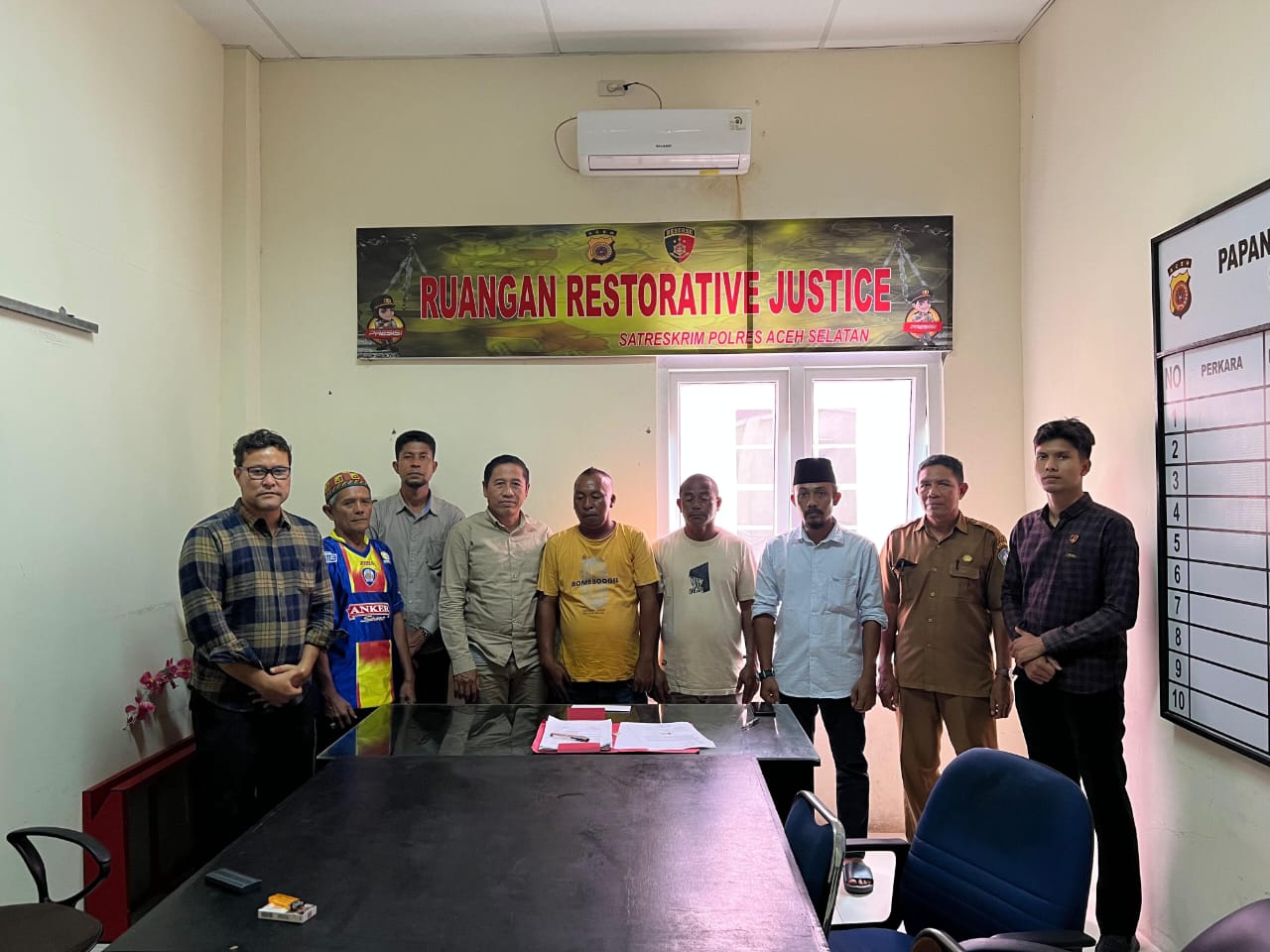 Polres Aceh Selatan Fasilitasi Restorative Justice Kasus Penganiayaan Antar Warga