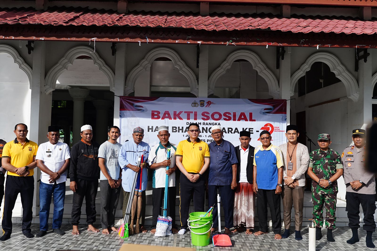 Polres Pidie Gelar Bakti Religi di Masjid Al-Falah Sigli Sambut HUT Bhayangkara ke-79