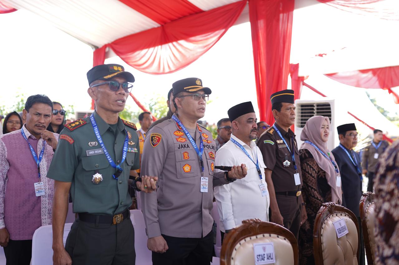 Kapolres Pidie Hadiri Peresmian Memorial Living Park Rumoh Geudong oleh Menko Kumham Imipas RI