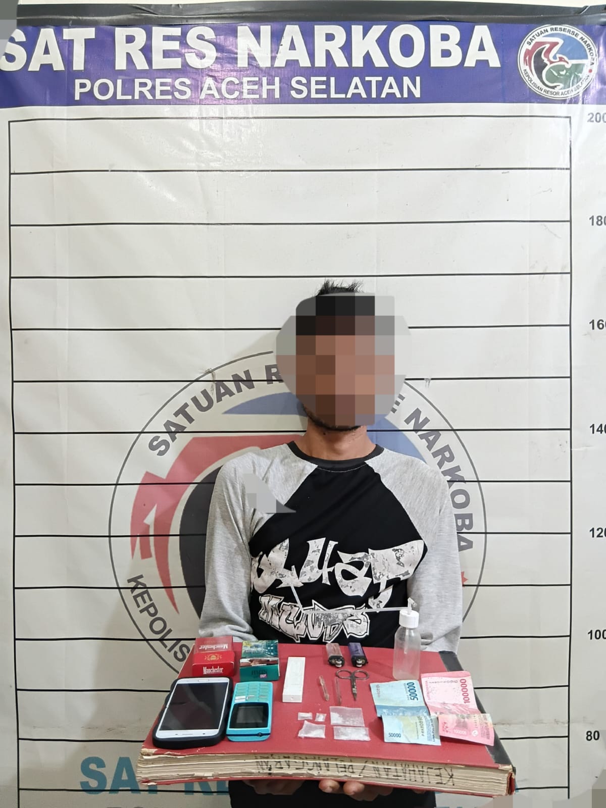 Lima Paket Sabu Diamankan, Residivis Kembali Diringkus Satresnarkoba Polres Aceh Selatan