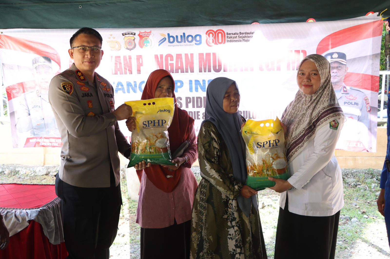 Koperasi Polres Pidie Jual 10 Ton Beras SPHP dalam 5 Hari Pelaksanaan GPM