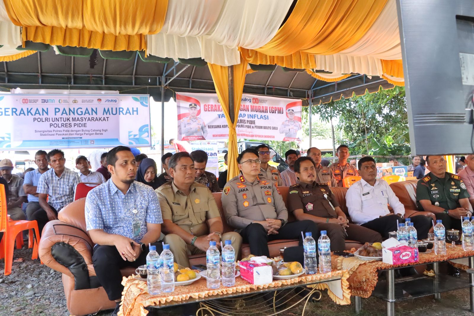 Kapolres Pidie dan Forkopimda Ikuti Meeting Online Launching Gerakan Pangan Murah yang Dipimpin Kapolri