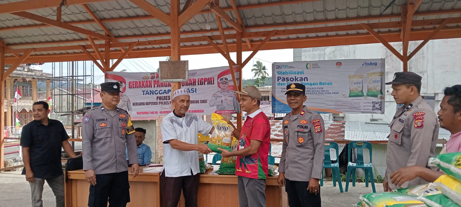 Polres Pidie Gelar Gerakan Pangan Murah Tanggap Inflasi di Kecamatan Tangse