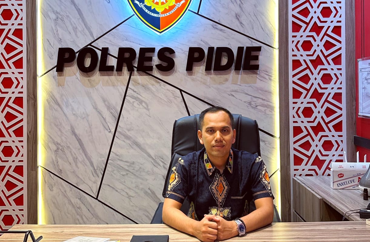 Polres Pidie Amankan Satu Unit Excavator dan Tiga Pelaku Tambang Emas Ilegal