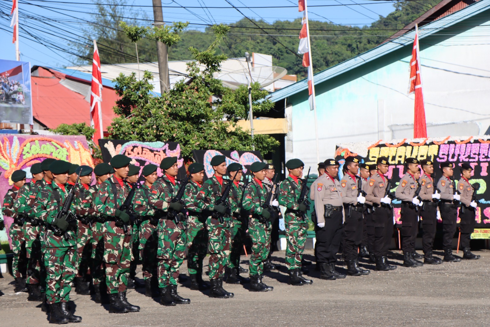 Kapolres Aceh Selatan Hadiri Upacara HUT TNI ke – 80 di Lapangan Kodim 0107/Asel