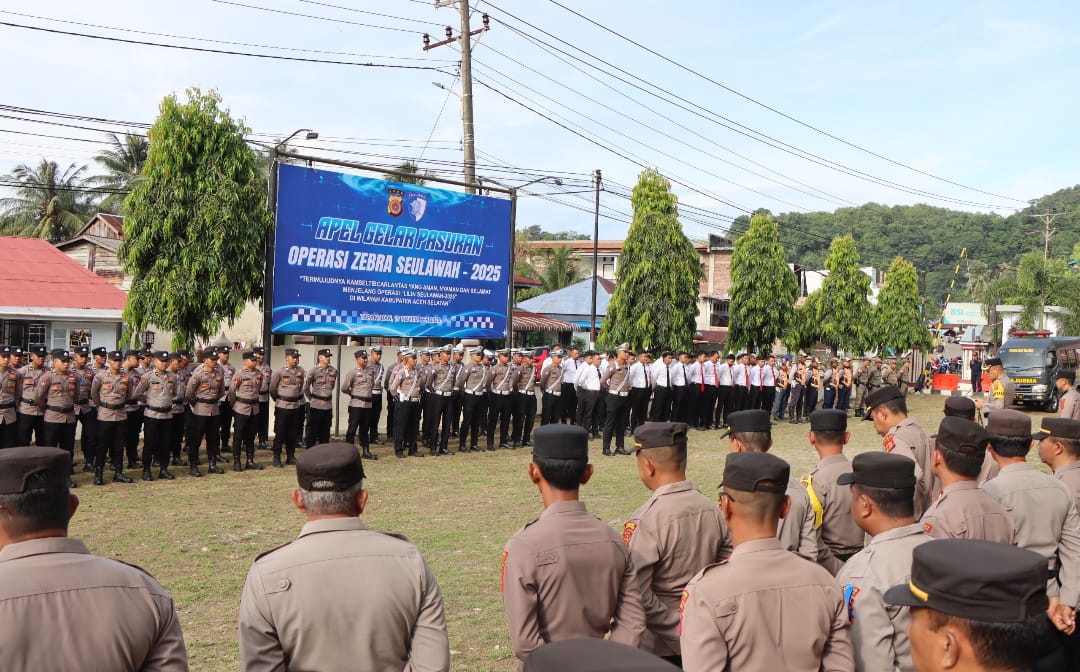 Polres Aceh Selatan Gelar Apel Pasukan Operasi Zebra Seulawah 2025