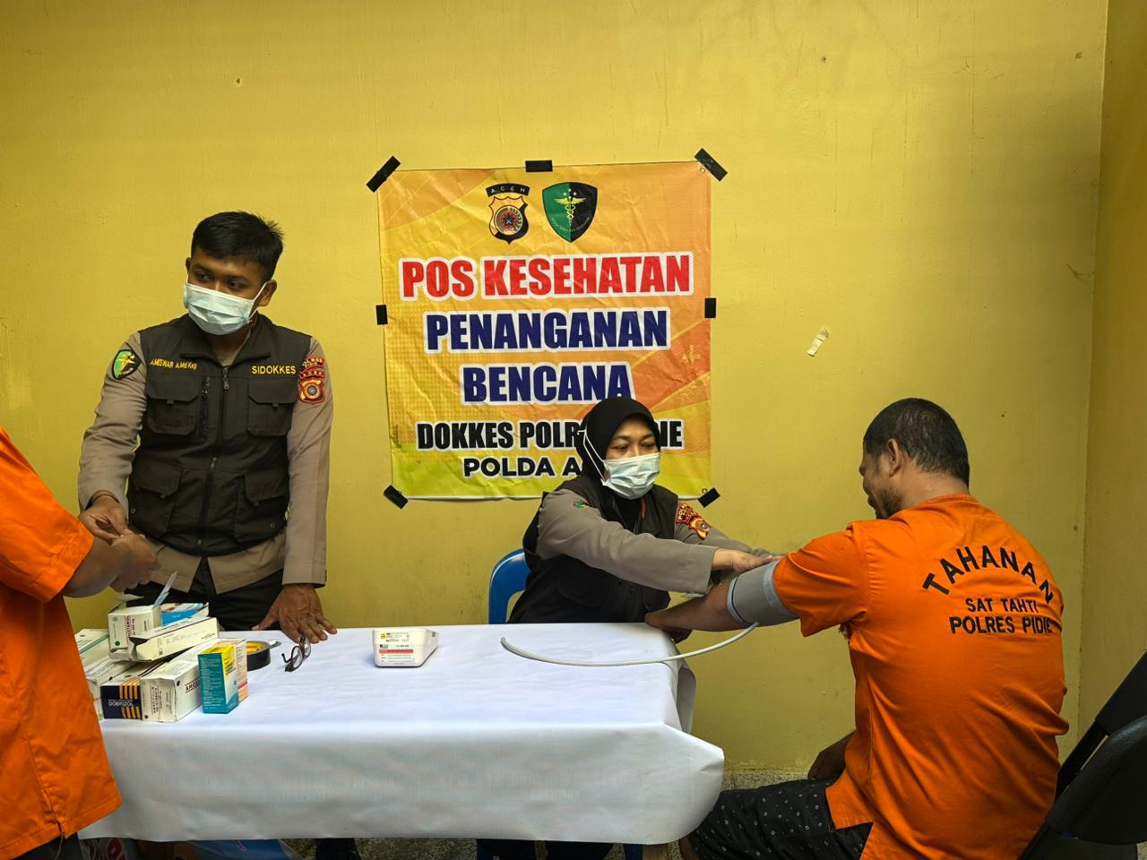 Dokkes Polres Pidie Cek Kesehatan Tahanan, Kapolres: Pemenuhan Hak Dasar Harus Dipastikan