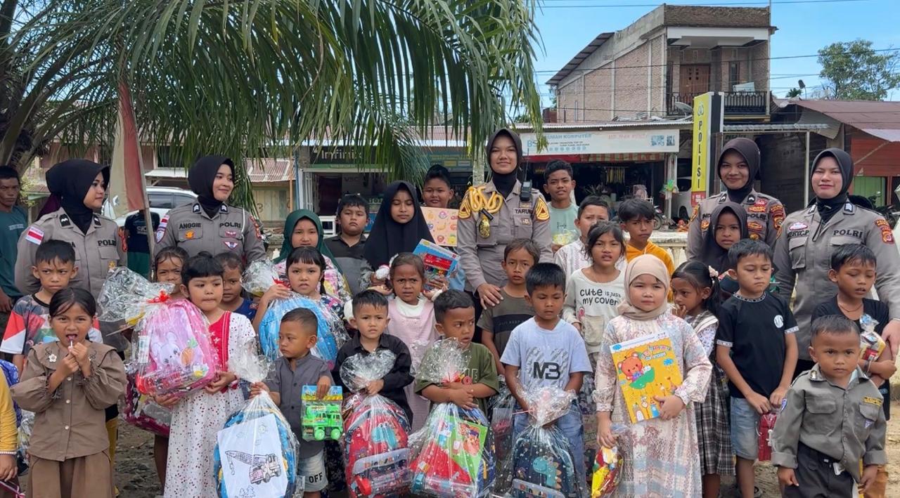 Taruni Akpol Bersama Polres Aceh Selatan Laksanakan Trauma Healing untuk Anak-anak Korban Banjir Bandang di Trumon Tengah