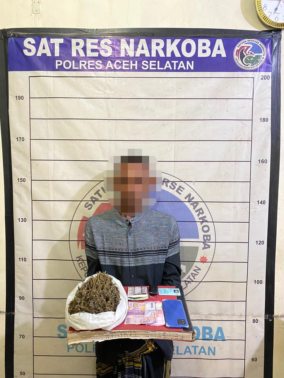 Satresnarkoba Polres Aceh Selatan Ungkap Kasus Ganja, Satu Pengedar Diamankan