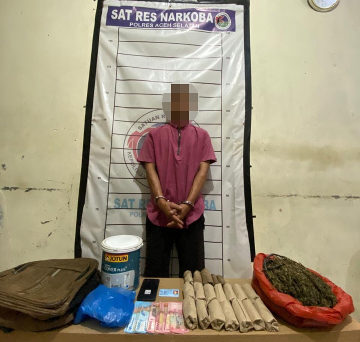Satresnarkoba Polres Aceh Selatan Ungkap Dua Kasus Narkotika, Sabu dan Ganja Berhasil Diamankan