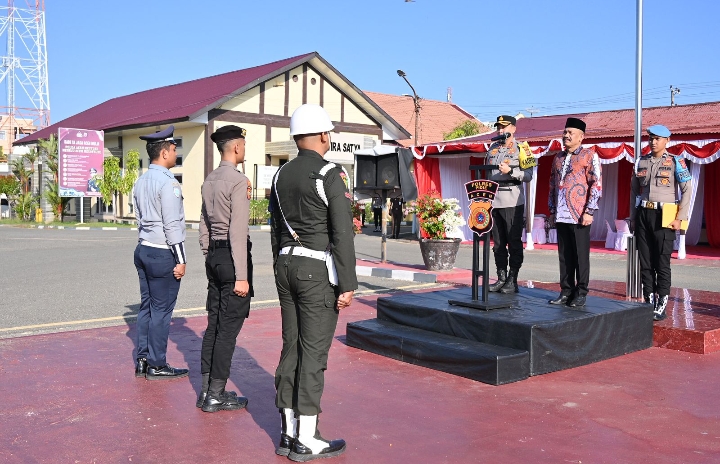 Polres Pidie Gelar Apel Operasi Ketupat Seulawah 2026, Personel Gabungan Siap Amankan Mudik Lebaran