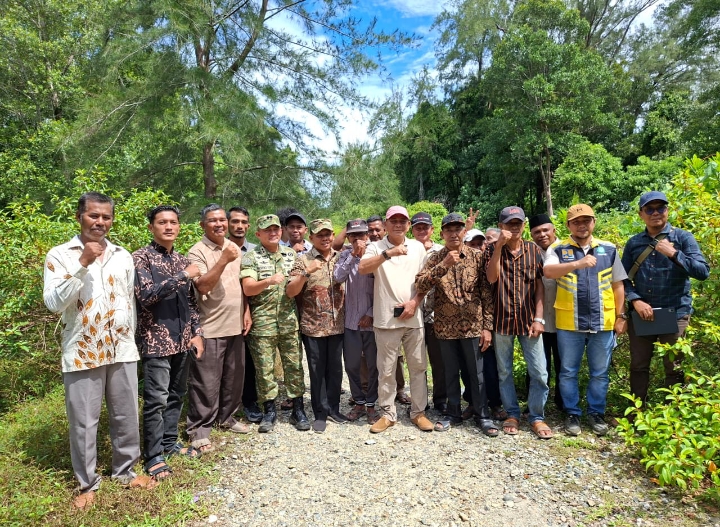 Wabup Aceh Selatan Bersama Dandim Tinjau Lokasi Rencana Pembangunan Jembatan Bailey di Jalur Buluh Suma